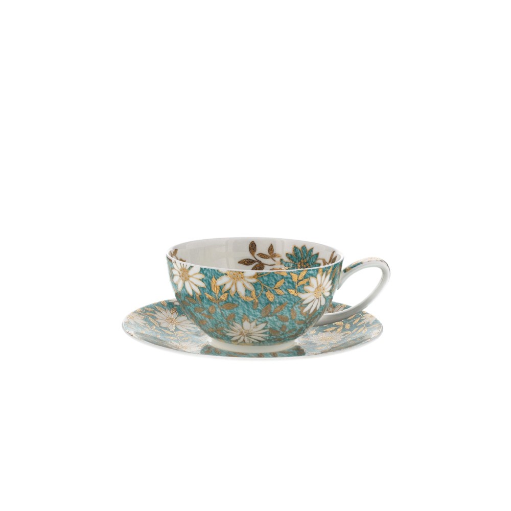 Чашка чайная с блюдцем Dunoon "Нуово" 250мл, Фарфор костяной, Dunoon, Великобритания