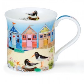 Кружка Dunoon "Пляжные домики.Бьютшир" 300мл, Фарфор костяной, Dunoon, Великобритания