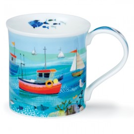 Кружка Dunoon "Рыбацкая лодка.Бьютшир" 300мл, Фарфор костяной, Dunoon, Великобритания