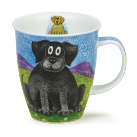 Кружка Dunoon "Черный лабрадор.Невис" 480мл, Фарфор костяной, Dunoon, Великобритания