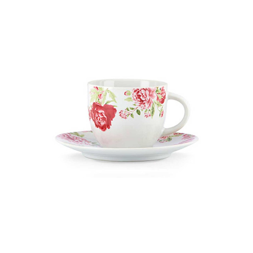 Чашка чайная с блюдцем 230мл "Цветущая роза, Кети Айленд", Керамика, Gorham, США