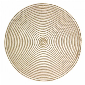 Салфетка подстановочная круглая 38см (лен), ПВХ, Harman, США