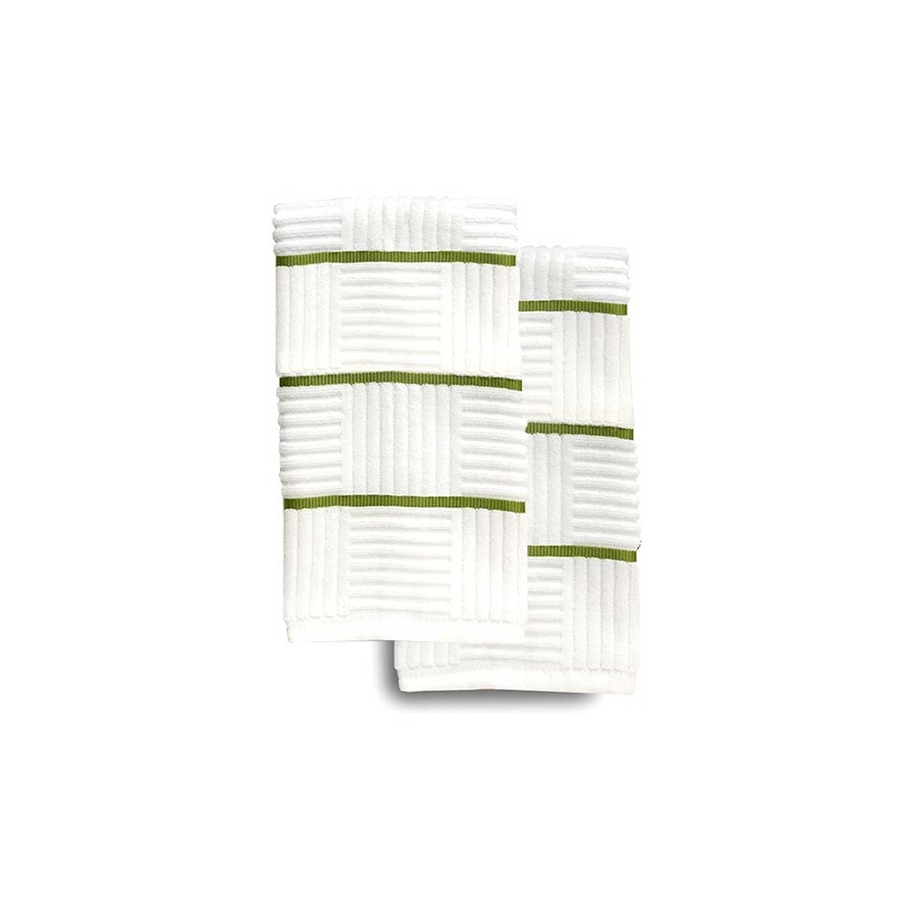 Набор из 2 полотенец 40х60см (зеленая полоса), Текстиль, Harman, США
