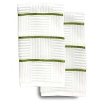 Набор из 2 полотенец 40х60см (зеленая полоса), Текстиль, Harman, США