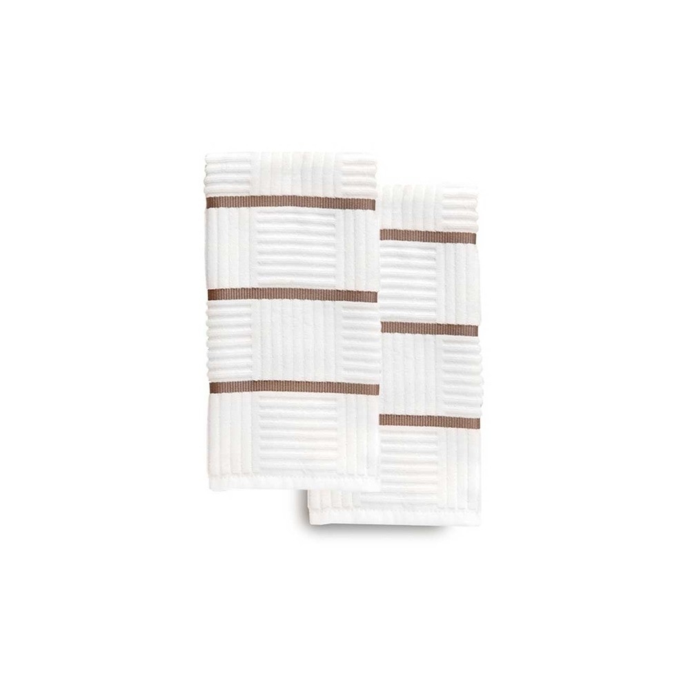 Набор из 2 полотенец 40х60см (коричневая полоса), Текстиль, Harman, США