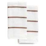 Набор из 2 полотенец 40х60см (коричневая полоса), Текстиль, Harman, США