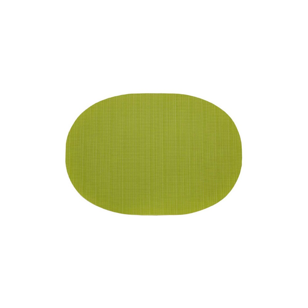 Салфетка подстановочная овальная 33х48см "Рубчик" (зеленый), винил, Harman, США