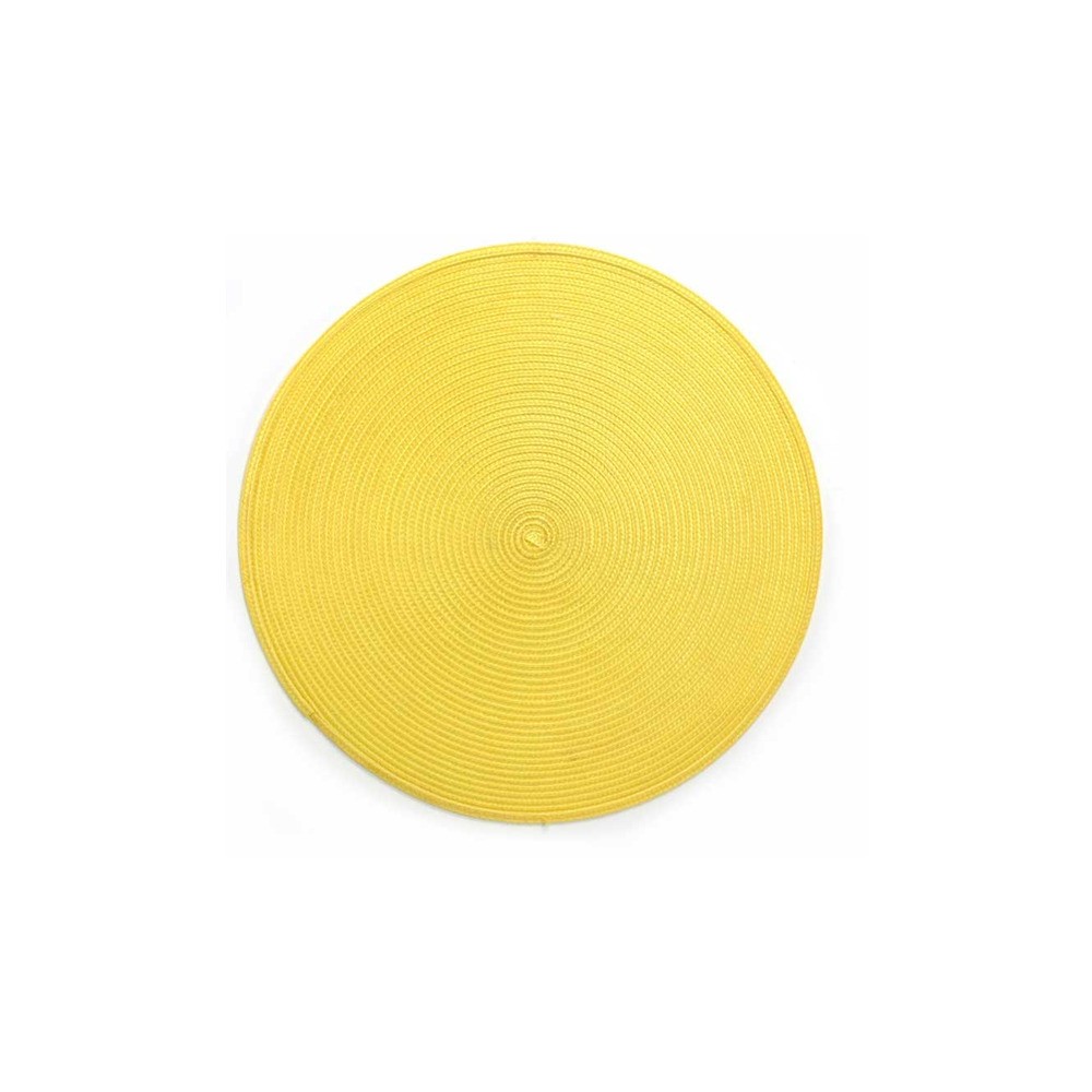Салфетка подстановочная круглая 38см "Улитка" (желтая), ПВХ, Harman, США