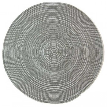 Салфетка подстановочная круглая 38см "Кипр" (серая), ПВХ, Harman, США