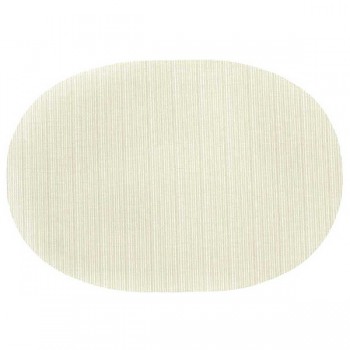 Салфетка подстановочная овальная 38см "Линия" (серая), ПВХ, Harman, США
