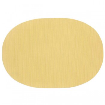 Салфетка подстановочная овальная 33х48см "Рубчик" (желтый), винил, Harman, США