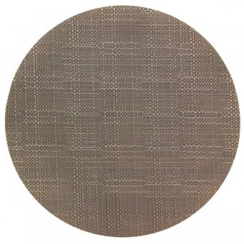 Салфетка подстановочная круглая 35,5см "Шахматы" (шоколад), ПВХ, Harman, США