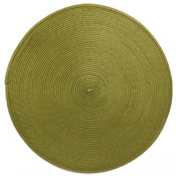 Салфетка подстановочная круглая 38см "Улитка" (оливковая), Полипропилен, Harman, США