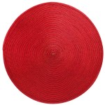 Салфетка подстановочная круглая 38см "Улитка" (красная), Полипропилен, Harman, США