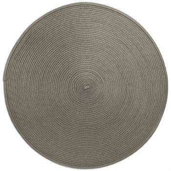 Салфетка подстановочная круглая 38см "Улитка" (темно-серая), Полипропилен, Harman, США