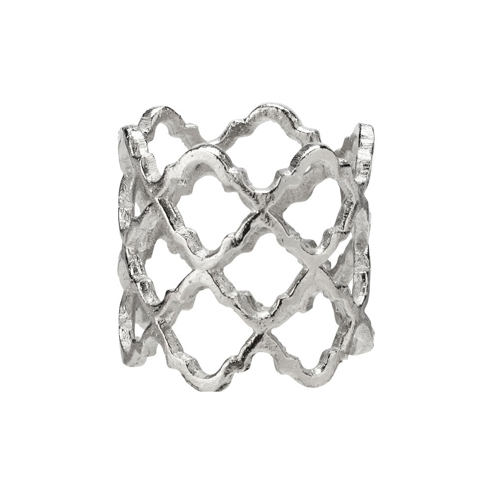 Кольцо для салфетки 5см "Решетка" (серебро), Сталь нержавеющая, Harman, США