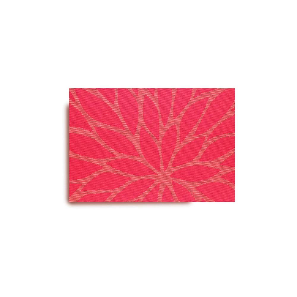 Салфетка подстановочная 48х33см "Цветочный жаккард", ярко-розовый, винил, Harman, США