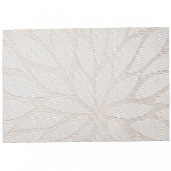 Салфетка подстановочная 48х33см "Цветочный жаккард", шампань, винил, Harman, США