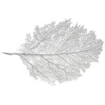 Салфетка подстановочная 30х45см "Листья", серебро, ПВХ, Harman, США