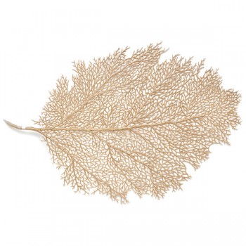 Салфетка подстановочная 56х35см "Листья", золото, ПВХ, Harman, США