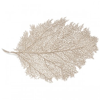 Салфетка подстановочная 56х35см "Листья", шампань, ПВХ, Harman, США