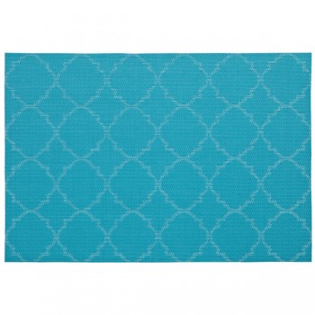 Салфетка подстановочная 33х48см "Панамская плитка", бирюзовый, винил, Harman, США