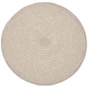 Салфетка подстановочная круглая 38см, натуральный, винил, Harman, США