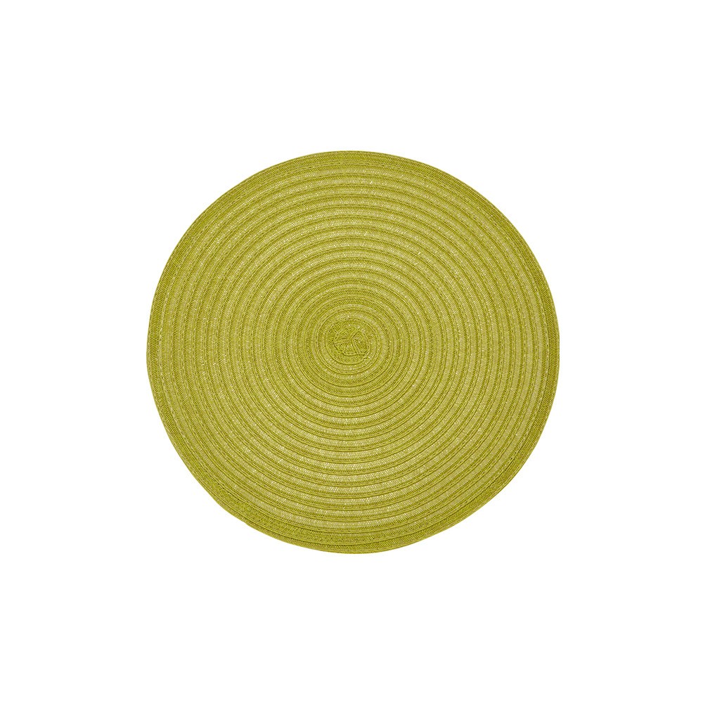 Салфетка подстановочная круглая 38см, зеленый, винил, Harman, США