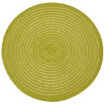 Салфетка подстановочная круглая 38см, зеленый, винил, Harman, США