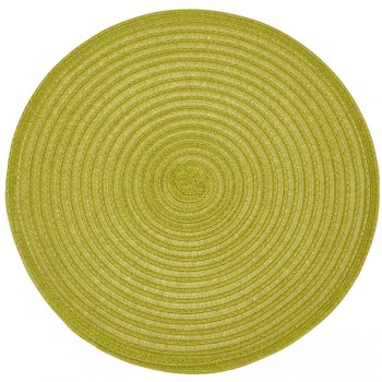 Салфетка подстановочная круглая 38см, зеленый, винил, Harman, США