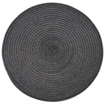 Салфетка подстановочная круглая 38см, черный, винил, Harman, США