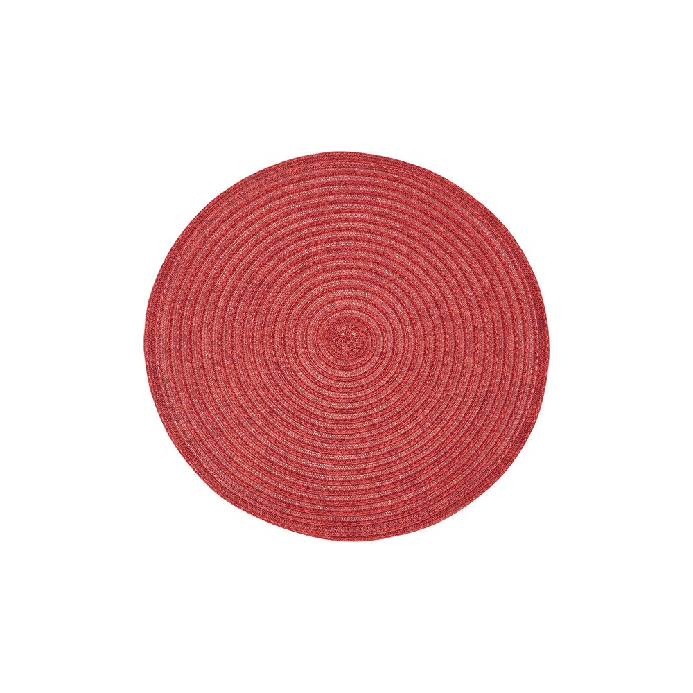 Салфетка подстановочная круглая 38см, красный, винил, Harman, США