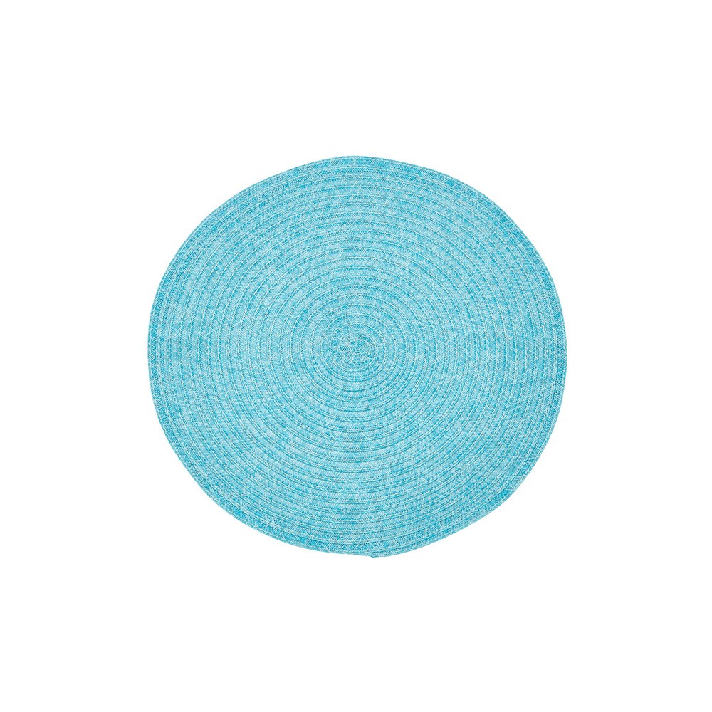 Салфетка подстановочная круглая 38см, голубой, винил, Harman, США