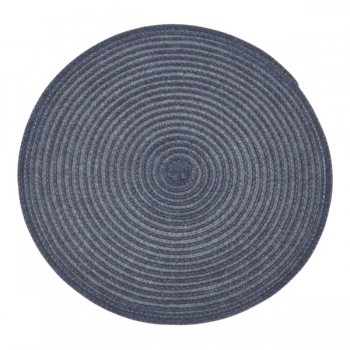 Салфетка подстановочная круглая 38см "Урбан" синяя, винил, Harman, США