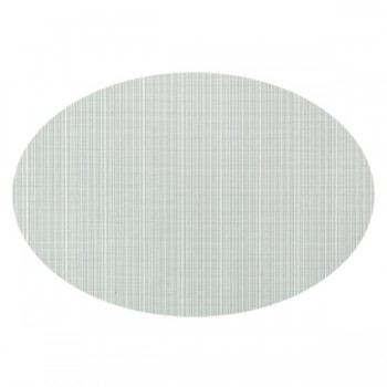Салфетка подстановочная овал 33х45см "Линия" (серебро), винил, Harman, США