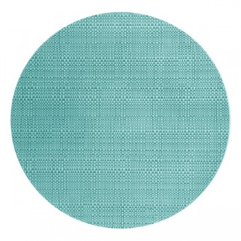 Салфетка подстановочная круглая 35см "Шахматы" (голубая), винил, Harman, США