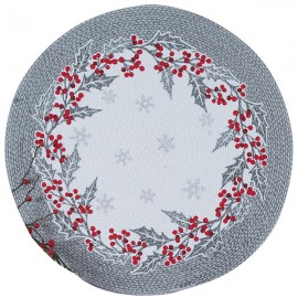 Салфетка подстановочная круглая 36см "Праздничные деньки", Хлопок, KAY DEE DESIGNS, США