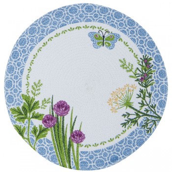 Салфетка подстановочная круглая Kay Dee Designs "Травяной сад" 37см, Хлопок, KAY DEE DESIGNS, США