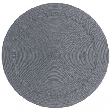 Салфетка подстановочная круглая Kay Dee Designs 38см (серая), Хлопок, KAY DEE DESIGNS, США