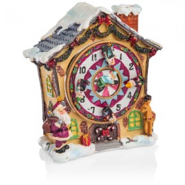 Шкатулка музыкальная 15см "Дом Деда Мороза", Фарфор, LAMART, Италия