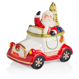 Шкатулка 17см "Автомобиль Деда Мороза", Фарфор, LAMART, Италия