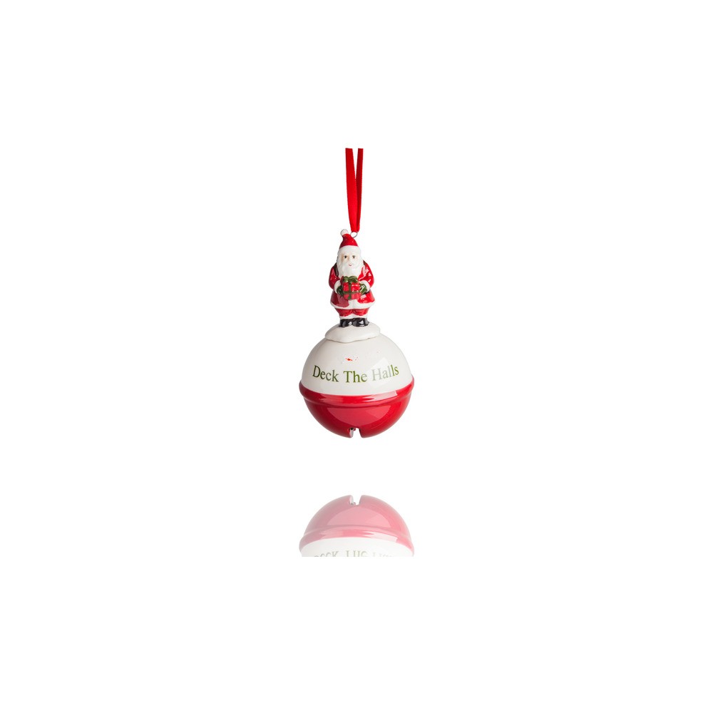 Украшение новогоднее, шар 10см "Дед Мороз", Керамика, LAMART, Италия