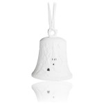 Украшение новогоднее, колокольчик 11см (белый), Керамика, LAMART, Италия
