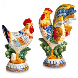Набор из солонки и перечницы 14см "Петушок", Керамика, LAMART, Италия