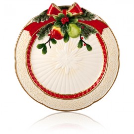 Блюдо  для торта 32см "Рождественская гирлянда", Фарфор, LAMART, Италия