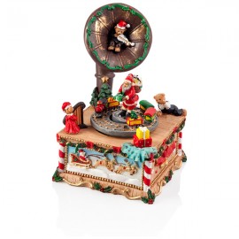 Шкатулка музыкальная 18см "Граммофон", Резина, LAMART, Италия