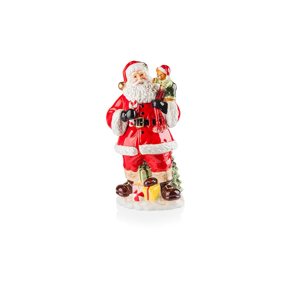 Фигурка 39см "Дед Мороз с мишкой", Керамика, LAMART, Италия