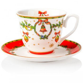 Набор из 2 чашек чайных с блюдцами 220мл "Колокольный звон" п/к, Фарфор, LAMART, Италия
