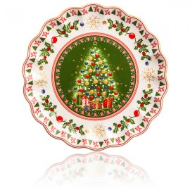 Блюдо для центра стола 28см "Остролист" (белое), Фарфор, LAMART, Италия