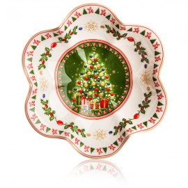 Блюдо 18см "Остролист" (белое), Фарфор, LAMART, Италия